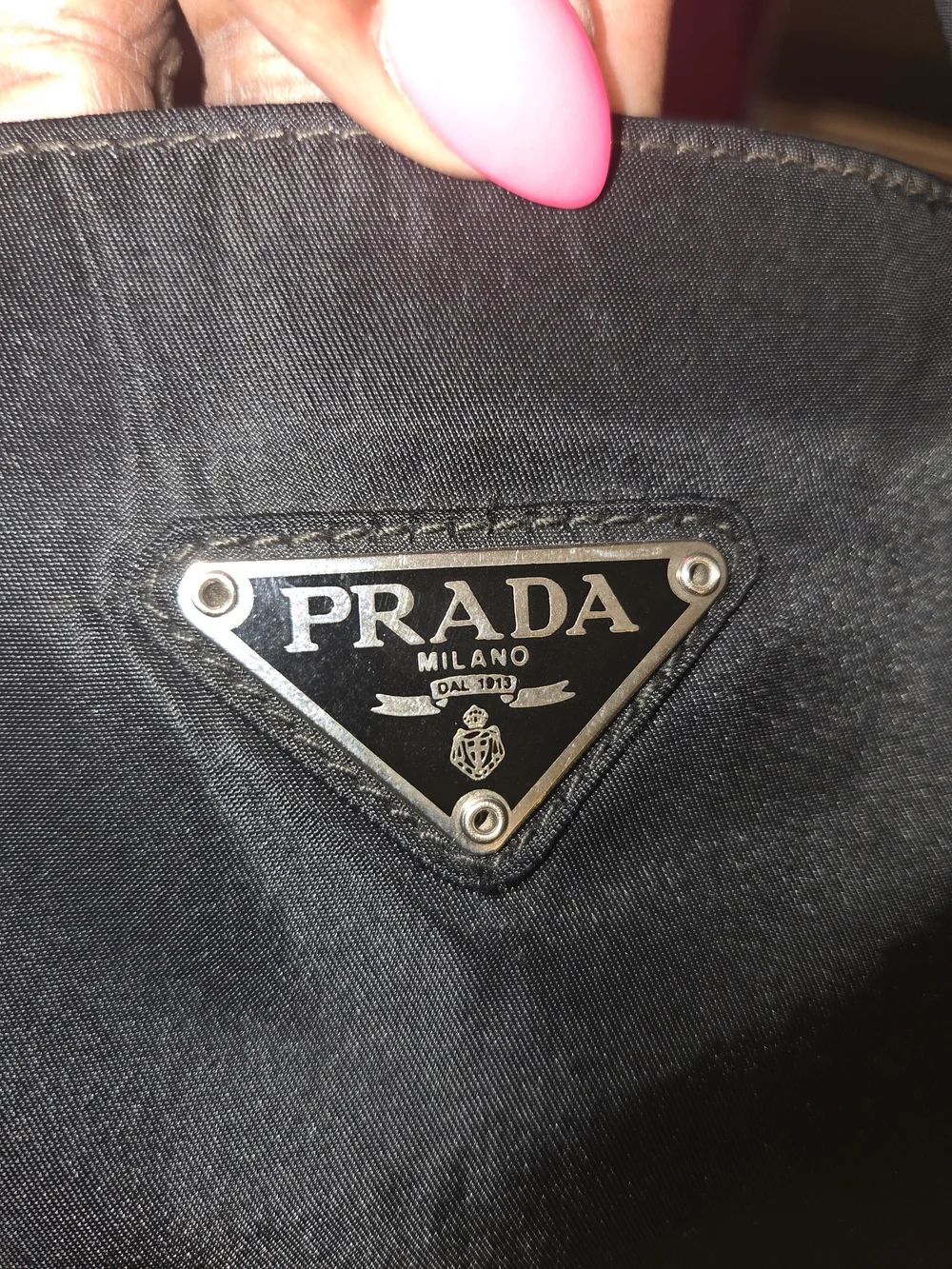 Prada Black Nylon Laptop Bag with Top Handles